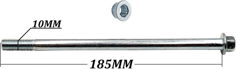Greesp 10mm Rear Axle Fit for Jonway 50cc 125cc Scooter Motorcycle Dirt Bike QUAD ATV (185mm Axle Length) - Image 2